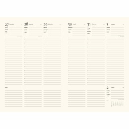 Week Planner 2022 BASIC WOOD Cherry | 17 x 24 cm,  1 week/double page