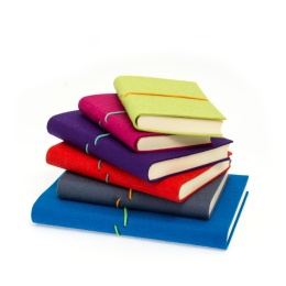Notebook FILZDUETT felt pink/elastic turquoise | A5, 144 sheet dot matrix
